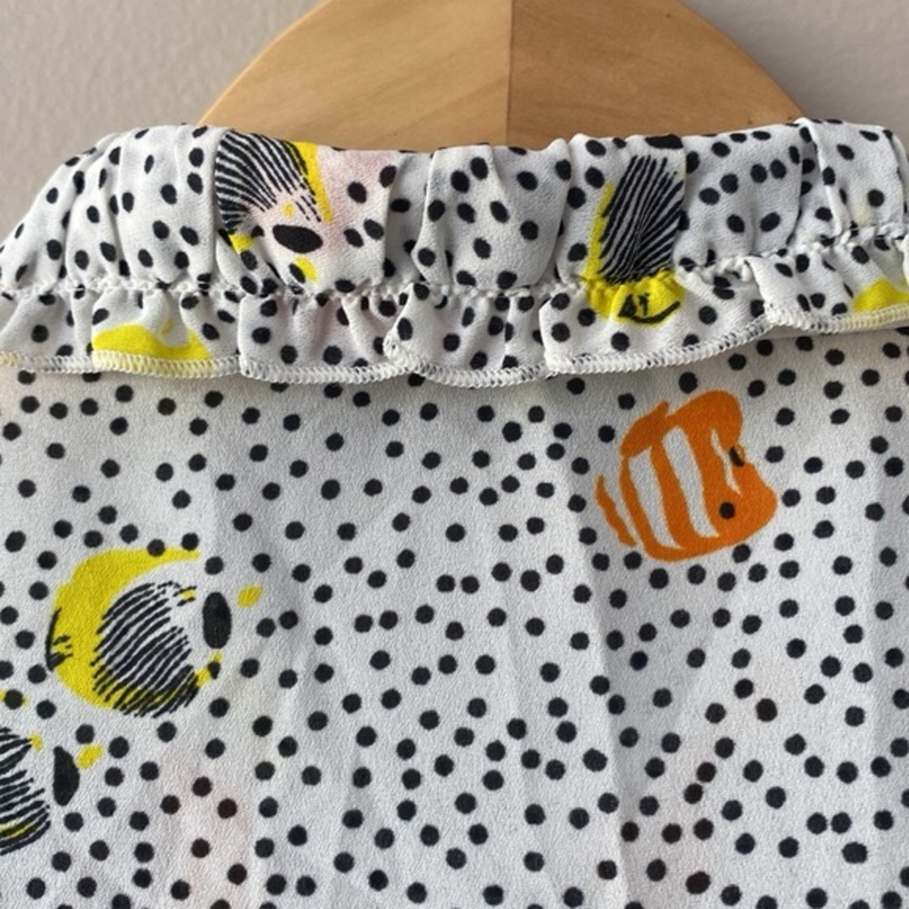 Zara Basic Coral Reef Button Up Blouse - Picture 5 of 9